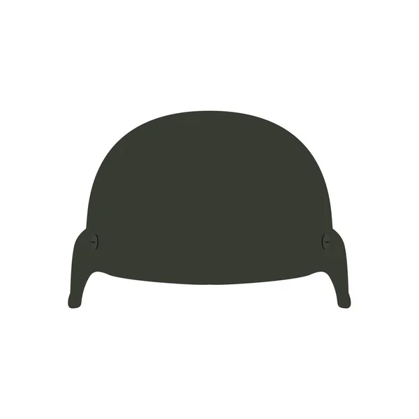 Знак Военного Шлема Плоский Векторный Шлем Белом Фоне — стоковый вектор