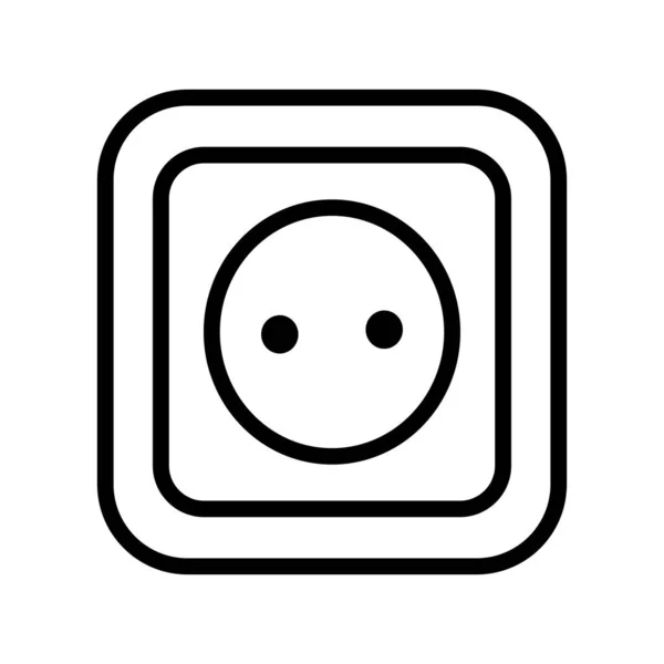 Icono Socket Ilustración Vectorial Plana Negro — Archivo Imágenes Vectoriales