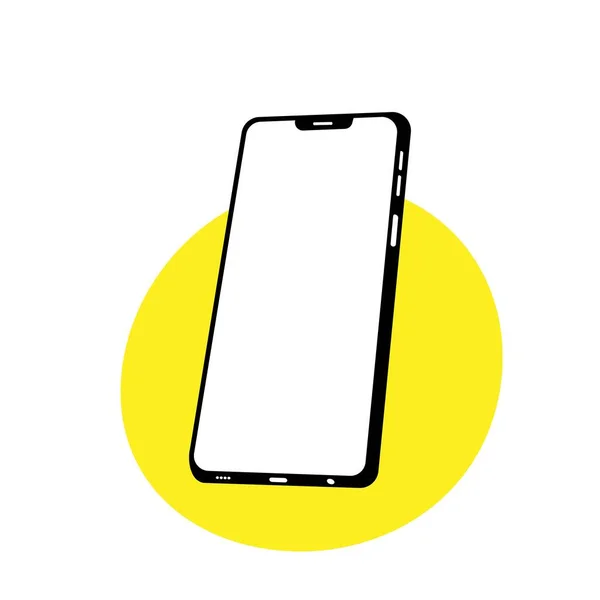 Icono Del Teléfono Inteligente Forma Teléfono Móvil Moderno Ilustración Vectorial — Vector de stock