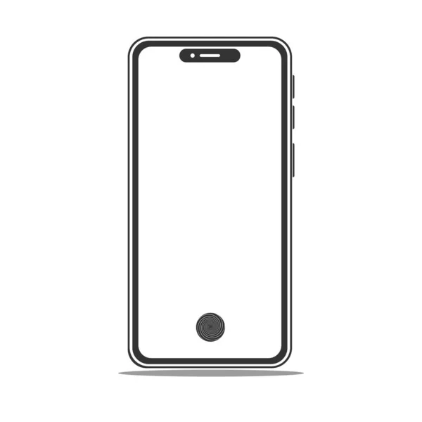 Akıllı telefon ikonu. Modern bir cep telefonu şekli. Beyaz arkaplanda düz vektör illüstrasyonu.