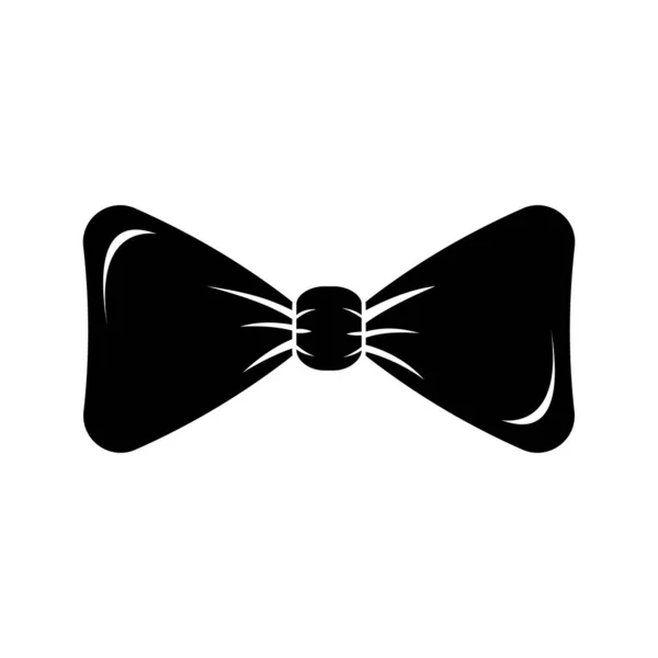 Icône Noeud Papillon Noir Illustration Vectorielle Tuxedo Papillon Sur Fond — Image vectorielle