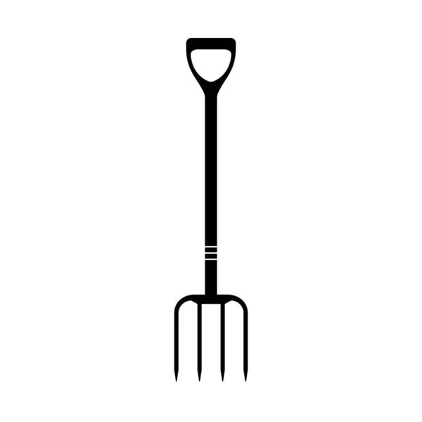 Pitchfork图标 白色背景的花园叉子 — 图库矢量图片
