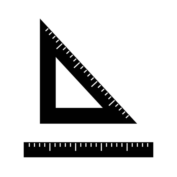 Ikona Władcy Symbol Wymiaru Ilustracji Wektora Białym Tle — Wektor stockowy