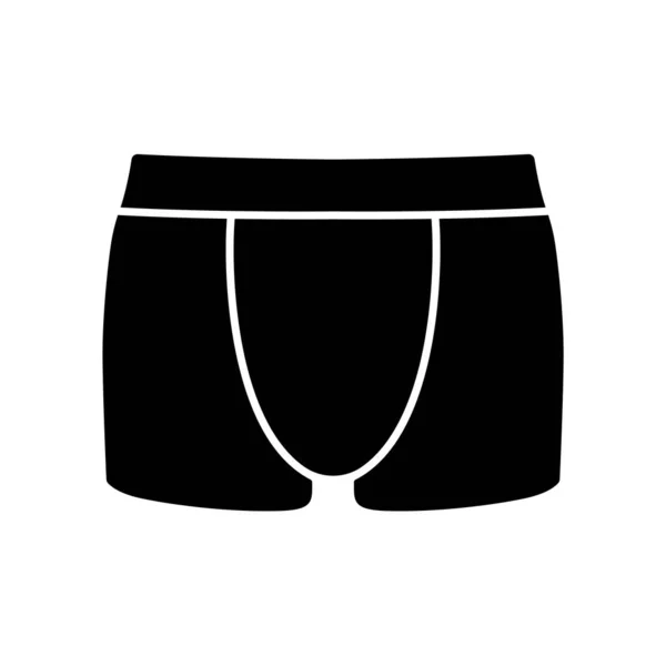Çamaşırı Ikonu Erkekler Kısa Külot Giyer Beyaz Arkaplanda Vektör Illüstrasyonu — Stok Vektör
