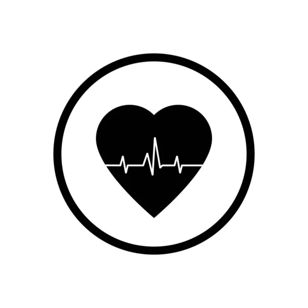 Καρδιακός Παλμός Οθόνη Παλμός Γραμμή Τέχνης Διάνυσμα Εικονίδιο Για Ιατρικές — Διανυσματικό Αρχείο