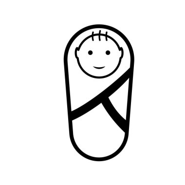 Bebek Uykusunun Vektör İllüstrasyonu. Küçük sarılı bebek