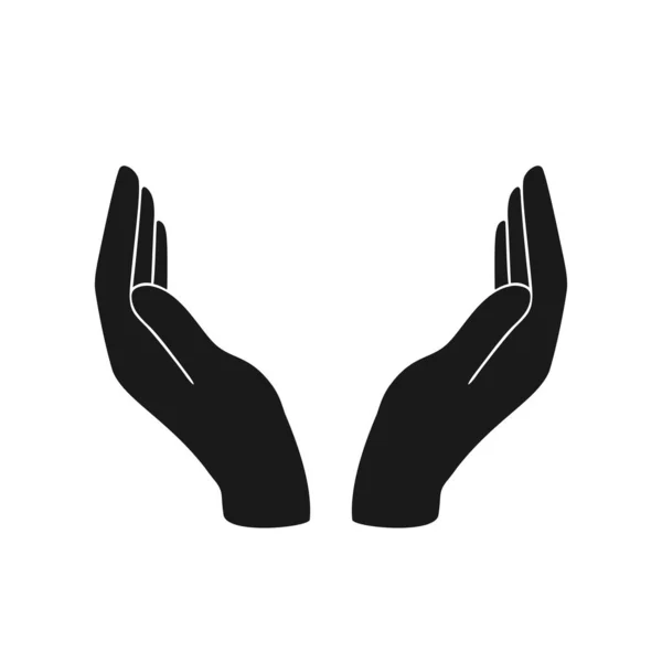 Zwei Hand Symbol Vektor Illustration Handfläche Symbol Auf Weißem Hintergrund — Stockvektor