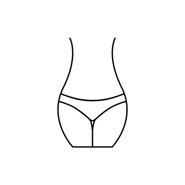 Icône Taille Femme Illustration Vectorielle Figure Féminine — Image vectorielle