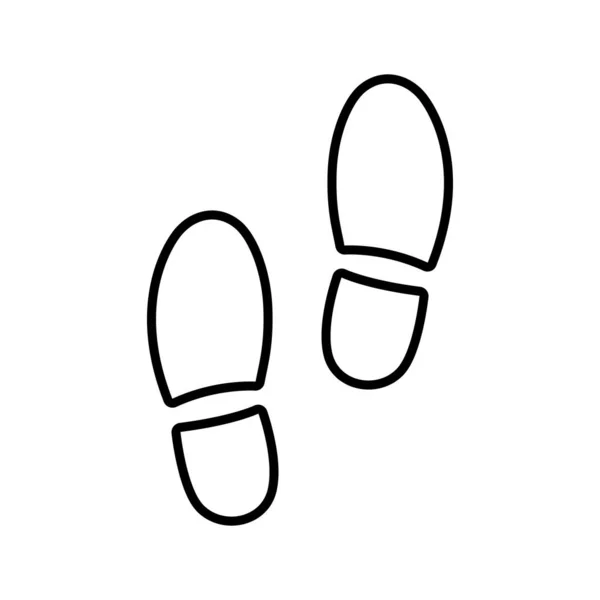 Значок Отпечатка Обуви Векторная Иллюстрация Символа Стопы Белом Фоне — стоковый вектор