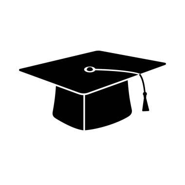 Graduation cap icon. Vector illustration graduate hat. clipart