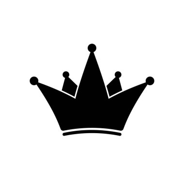 Taç ikonu. Prens ve kralın vektör illüstrasyonu