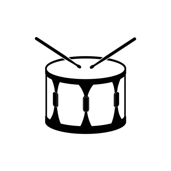 Davul Simgesi. Perküsyon müzik aleti. Vektör illüstrasyonu