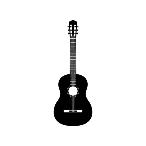 Acoustic Guitar Icon Musical String Instrument Vector Illustration — Stock Vector