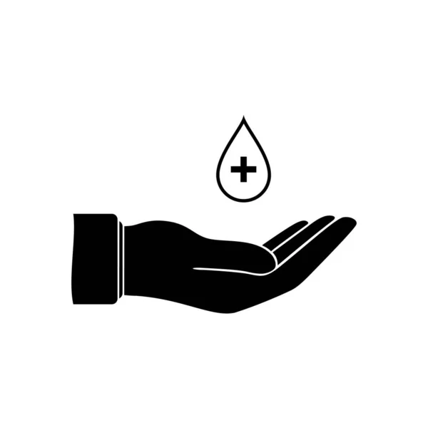 Значок Линии Гигиены Рук Отбросьте Медицинской Точки Зрения Символическая Рука Лицензионные Стоковые Иллюстрации