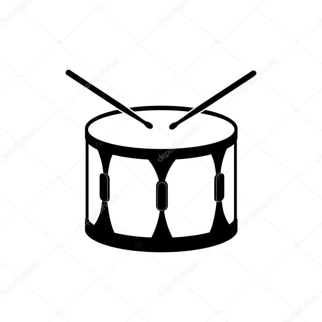 Drum Icon. Percussion musical instrument. Vector illustration