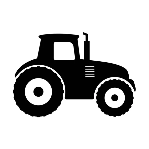 Значок Трактора Транспорт Черно Белых Векторных Иллюстраций Стоковый вектор