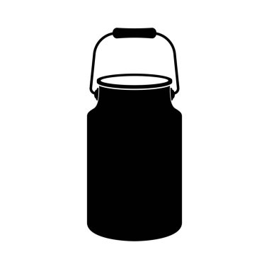 Kutu simgesi. Siyah ve beyaz vektör illüstrasyonu eski süt kutuları.