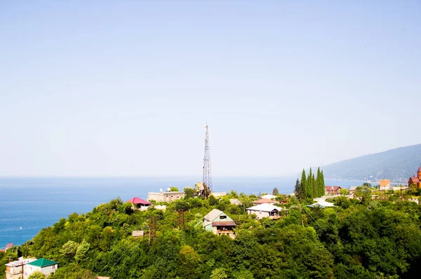 Gagra vanaf een hoogte, de straten van de stad, Abchazië — Stockfoto