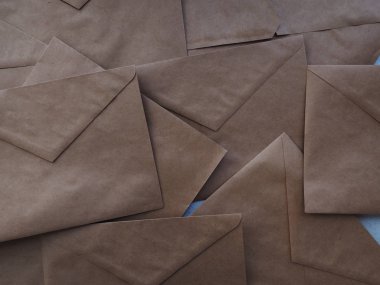 Birçok zarf Kraft kağıt, arka plan, metin, arka plan, için yer, tam olarak eski kağıt kapak kitap