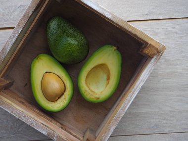 çekmecede, metin, alan diyet, taze avokado temiz yemek, vejeteryan, vejeteryan, fitness, sağlıklı yaşam konsepti