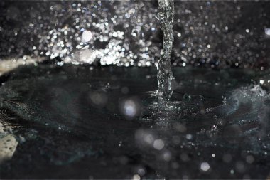 Su sıçrama soyut, yansıma, arka plan substrat gibi bulanık.