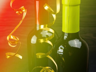 Nieuwjaar concept met champagne