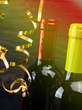 Nieuwjaar concept met champagne