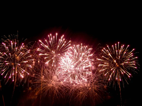 Feuerwerk Erhellt Den Himmel Mit Blendender Show Dem Konzept Der — Stockfoto