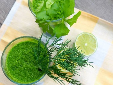 Smoothies, kokteyl, lezzetli, sağlıklı içecek, yeşil içecek, kopya alanı, kavram, diyet, Detoks, sağlık
