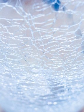 Soyut - kırık cam, doku küçük çatlaklar camına