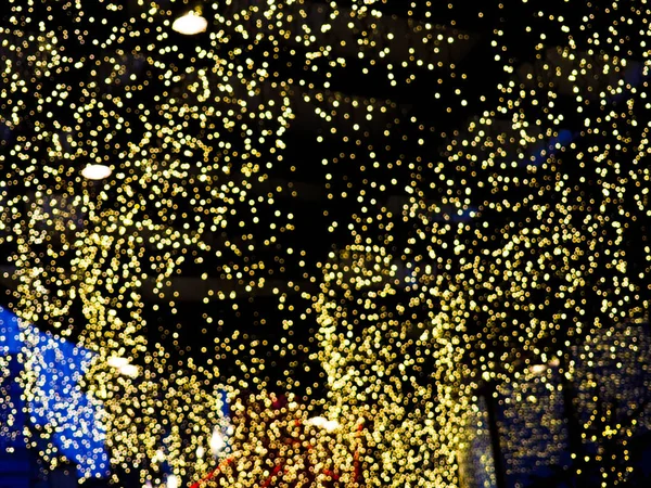 Licht verschwimmt Hintergrund mit Bokeh, abstrakte kreisförmige Bokeh Hintergrund von Weihnachten — Stockfoto