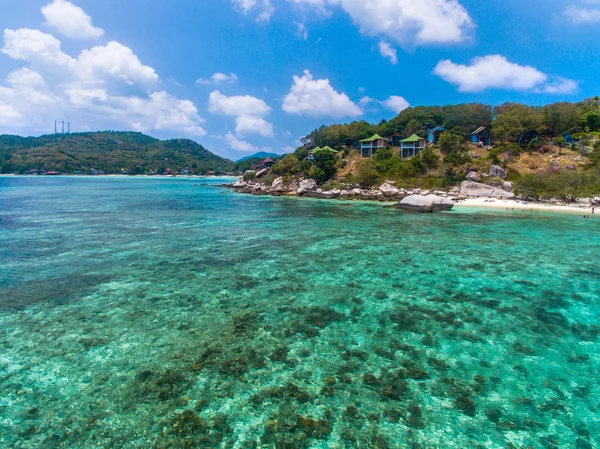 Vista panorámica de la isla con vista de pájaro — Foto de Stock