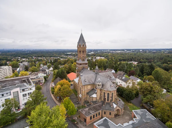 Vista aérea de la ciudad de Bansberg con iglesia, Gremany — Foto de Stock