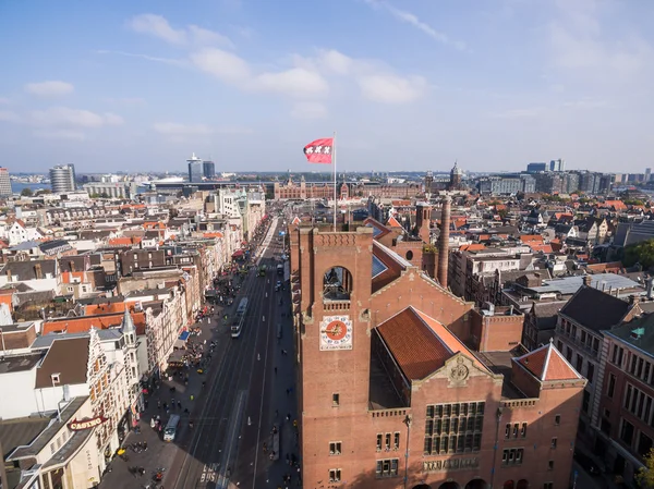 Exchange house yakınındaki Amsterdam City havadan görünümü — Stok fotoğraf