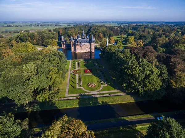 Vista aérea del castillo De Haar, Países Bajos — Foto de Stock