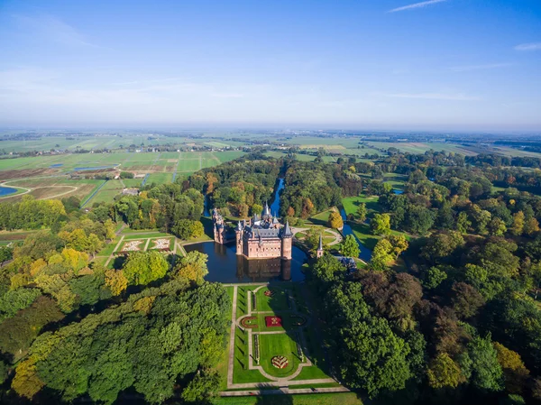 Vista aérea del castillo De Haar, Países Bajos — Foto de Stock