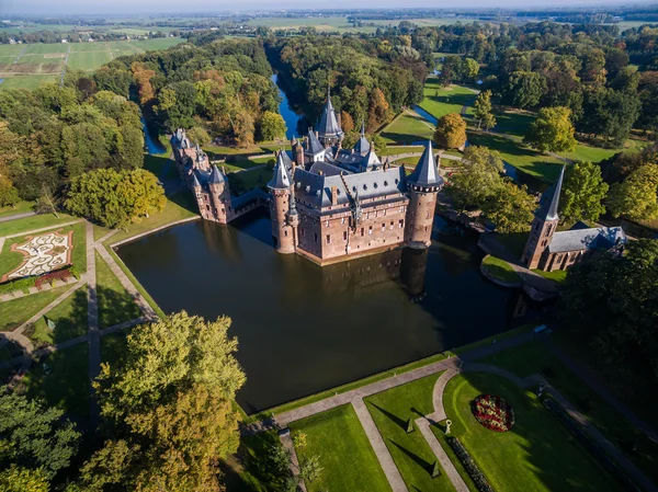 Vista aérea del castillo De Haar, Países Bajos — Foto de Stock