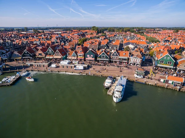 Vue aérienne de la ville de Volendam aux Pays-Bas — Photo