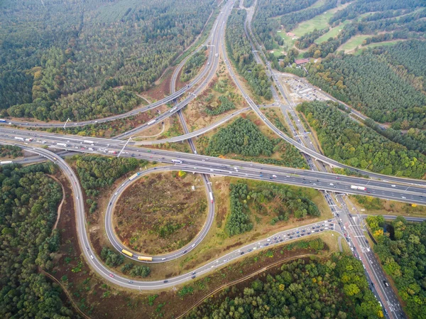 在农村鸟瞰图在荷兰路交界处 — 图库照片