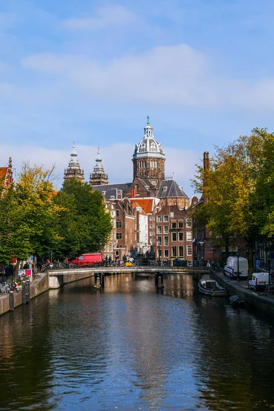 Amsterdam kent, Hollanda görünümünü — Stok fotoğraf