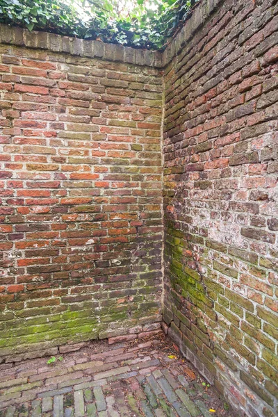 Τοίχος κόκκινο τούβλο, Ολλανδία — Φωτογραφία Αρχείου