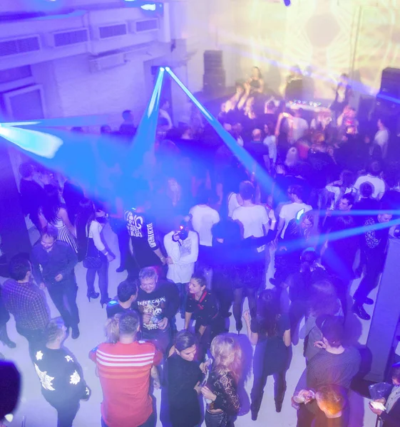 Night party in the club Scene, DJ Spider & DJ Fish — Stock Photo, Image