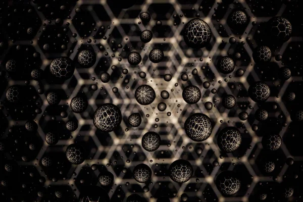 Abstract lines through drops of water on a glass — Stock Photo, Image