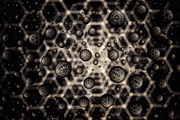 Abstract lines through drops of water on a glass — Stock Photo, Image