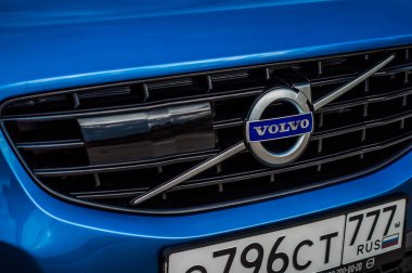 Moskova, Rusya - 20 Mayıs 2017 Volvo Xc60 Polestar, ön görünümü. Yeni Volvo Xc60 Polestar testi. Bu arabada Awd kompakt crossover Suv. T6 motor.