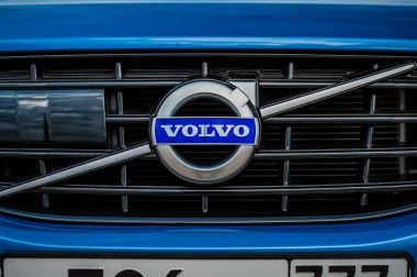 Moskova, Rusya - 20 Mayıs 2017 Volvo Xc60 Polestar, ön görünümü. Yeni Volvo Xc60 Polestar testi. Bu arabada Awd kompakt crossover Suv. T6 motor.