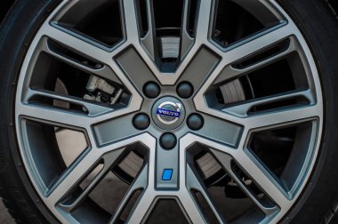 Moskova, Rusya - 20 Mayıs 2017 Volvo Xc60 Polestar, ön görünümü. Yeni Volvo Xc60 Polestar testi. Bu arabada Awd kompakt crossover Suv. T6 motor.