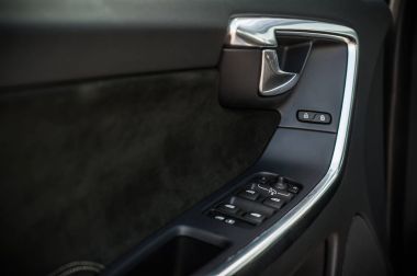 Moskova, Rusya - 20 Mayıs 2017 Volvo Xc60 Polestar, inerior görünümü. Yeni Volvo Xc60 Polestar testi. Bu arabada Awd kompakt crossover Suv. T6 motor.