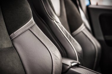 Moskova, Rusya - 20 Mayıs 2017 Volvo Xc60 Polestar, inerior görünümü. Yeni Volvo Xc60 Polestar testi. Bu arabada Awd kompakt crossover Suv. T6 motor.