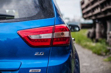 Moskova, Rusya - 25 Haziran 2017 Hyundai Creta / Hyundai ix25, ön görünümü. Yeni Hyundai Creta test / Hyundai ix25. Bu arabada 4wd kompakt crossover Suv. 2.0